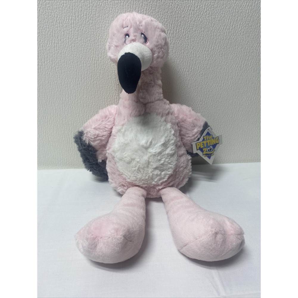 The Petting Zoo pink flamingo 14" Plush 2017 with tags Soft Stuffed Toy Animal